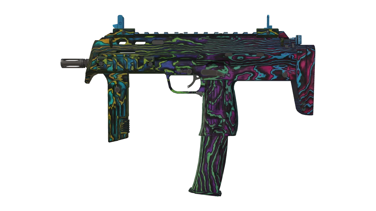 MP7 | Neon Ply (Factory New) — Dust II light, front