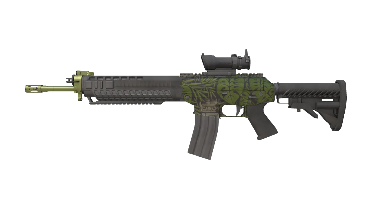 SG 553 | Lush Ruins (Factory New) — Dust II light, front