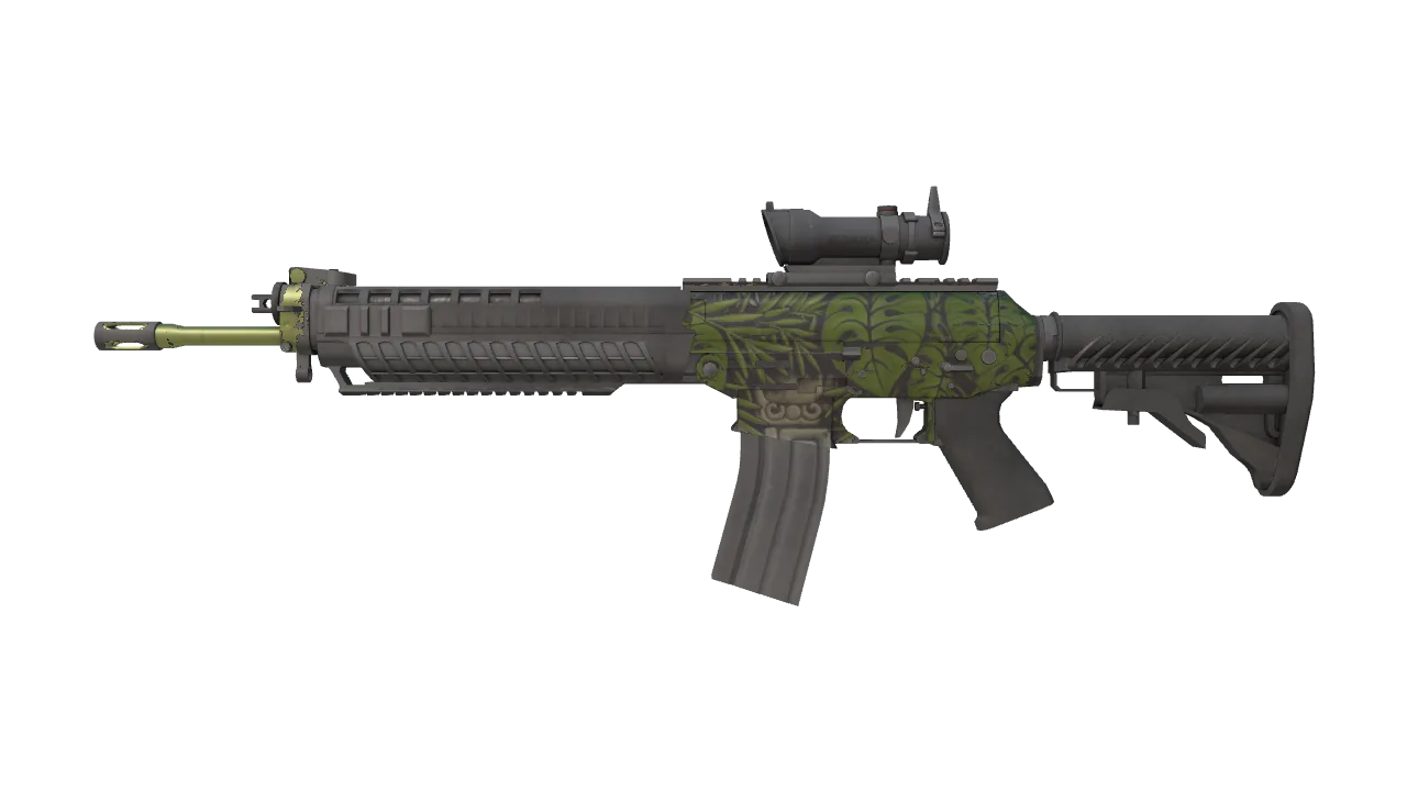 Souvenir SG 553 | Lush Ruins (Field-Tested) — Dust II light, front
