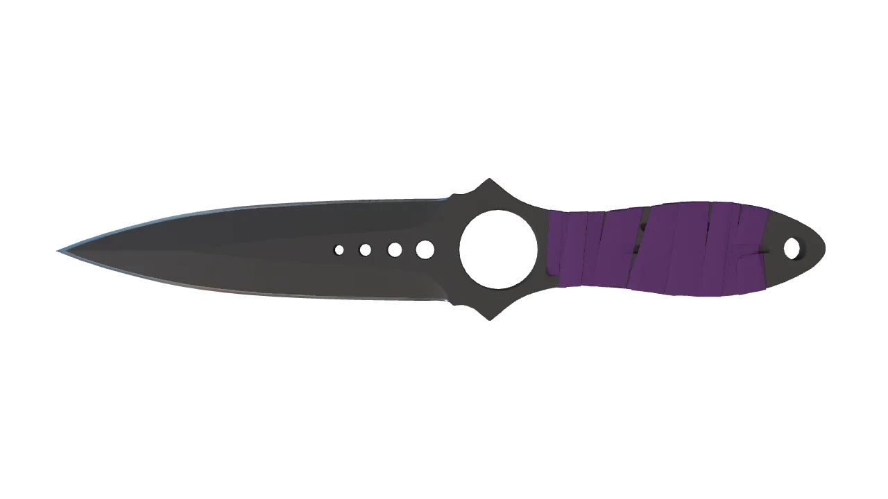 ★ Skeleton Knife | Ultraviolet (Minimal Wear) — Dust II light, front