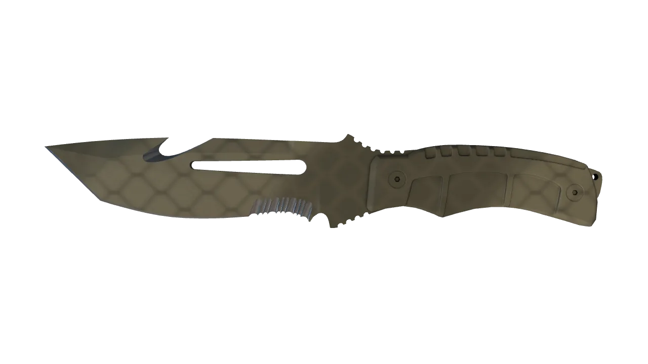 ★ Survival Knife | Safari Mesh (Factory New) — Dust II light, front