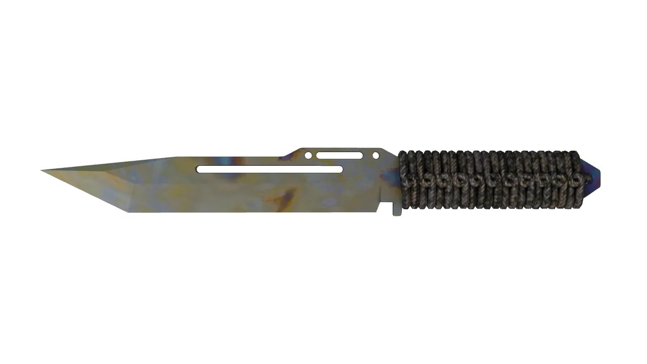 Paracord Knife | Case Hardened seed #107, front