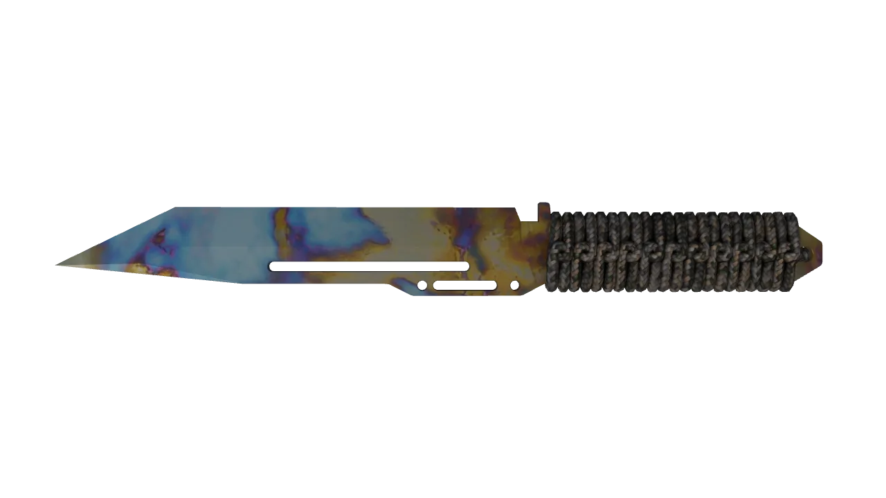 Paracord Knife | Case Hardened seed #108, back