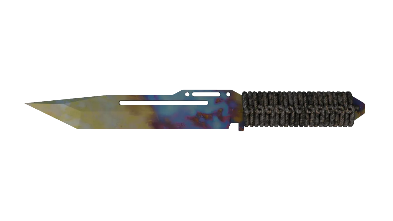 Paracord Knife | Case Hardened seed #115, front