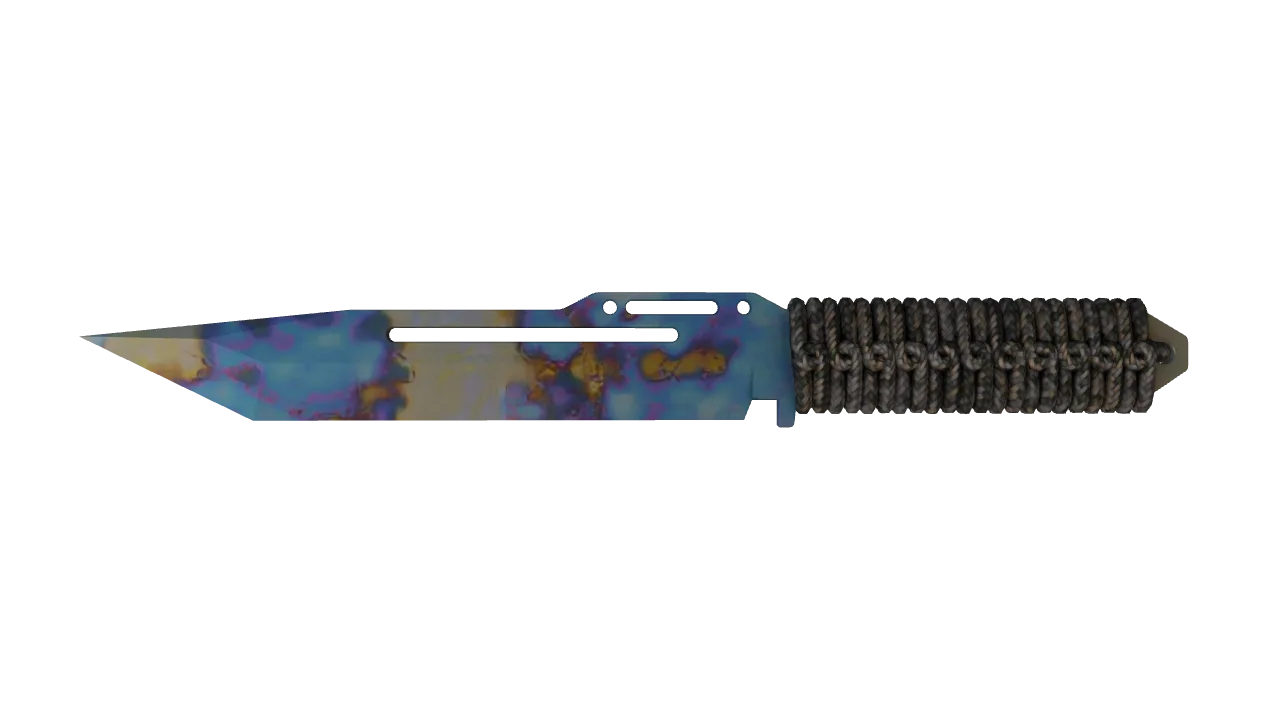 Paracord Knife | Case Hardened seed #138, front