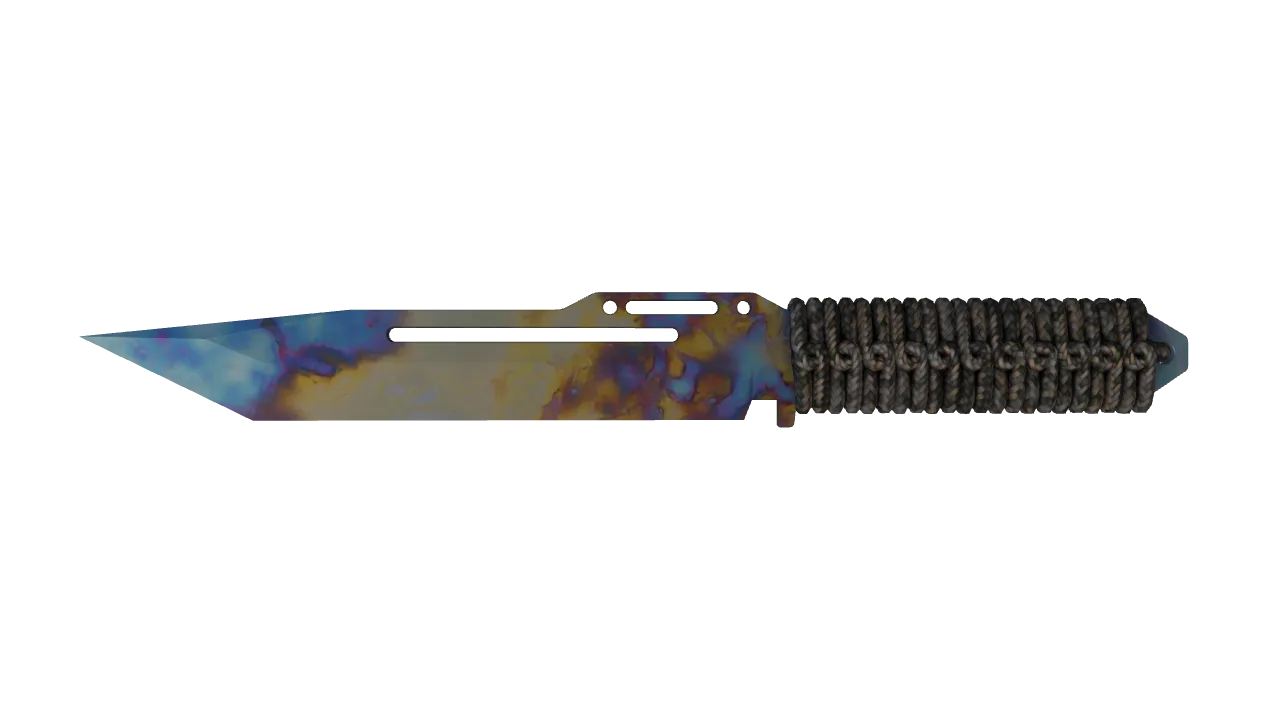 Paracord Knife | Case Hardened seed #151, front