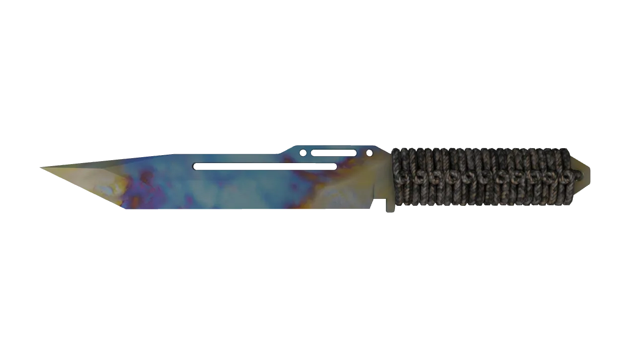 Paracord Knife | Case Hardened seed #157, front