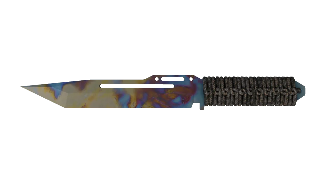 Paracord Knife | Case Hardened seed #162, front