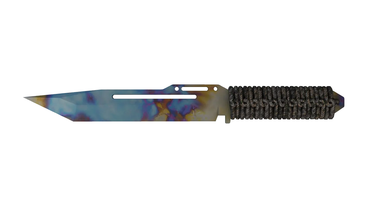 Paracord Knife | Case Hardened seed #166, front