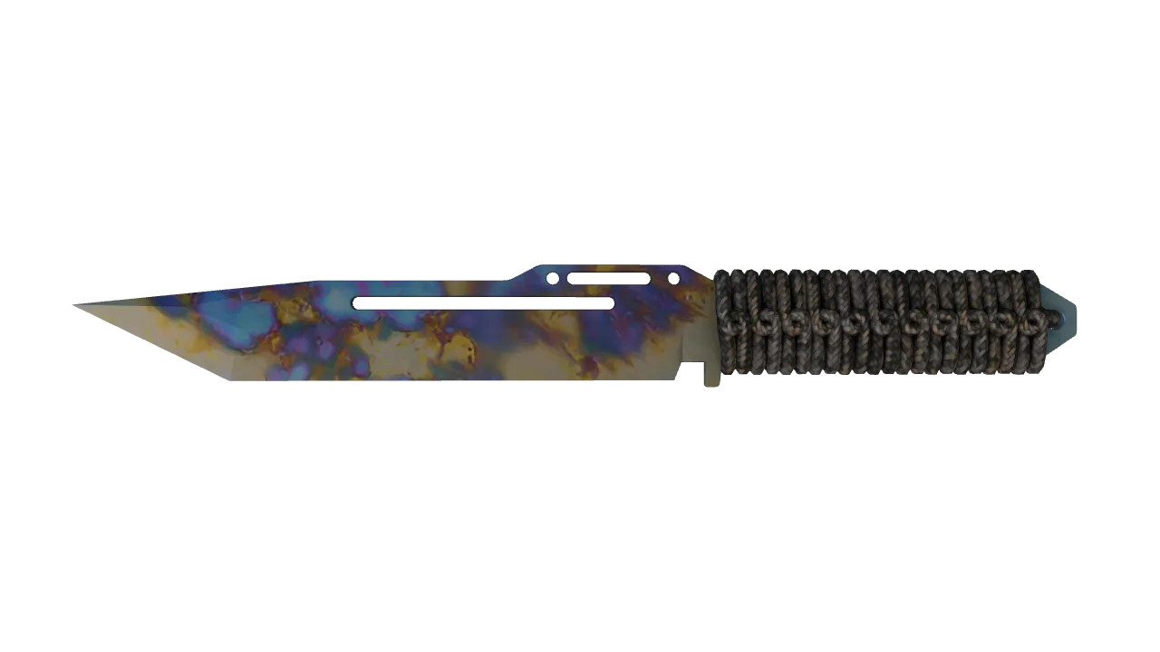Paracord Knife | Case Hardened seed #202, front