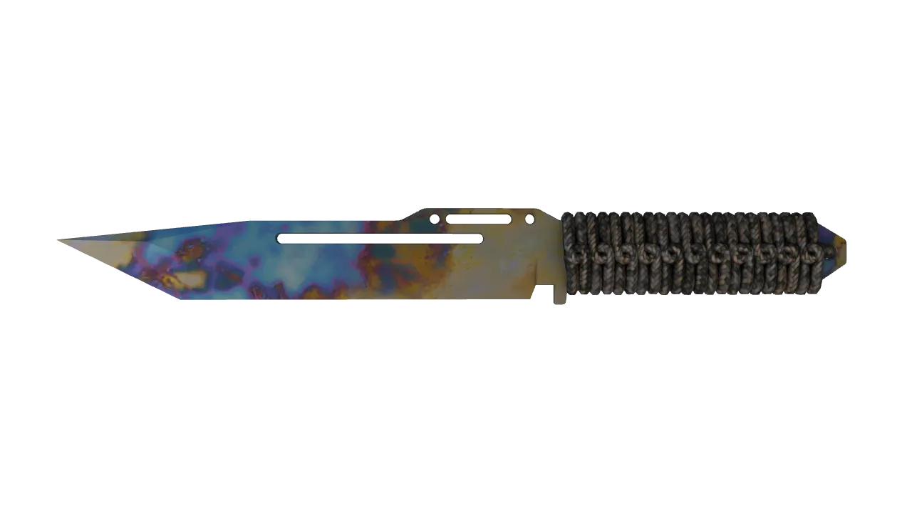 Paracord Knife | Case Hardened seed #212, front