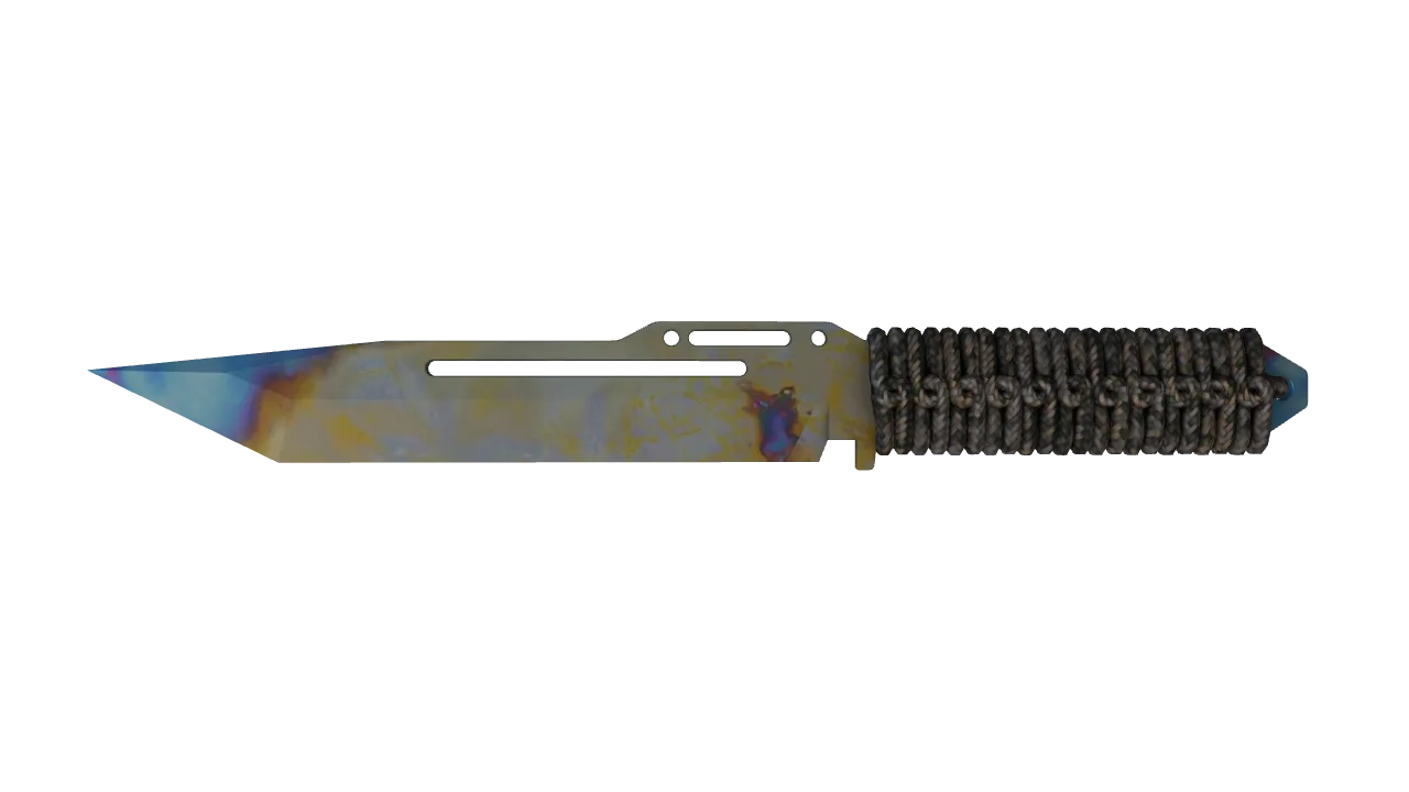 Paracord Knife | Case Hardened seed #227, front