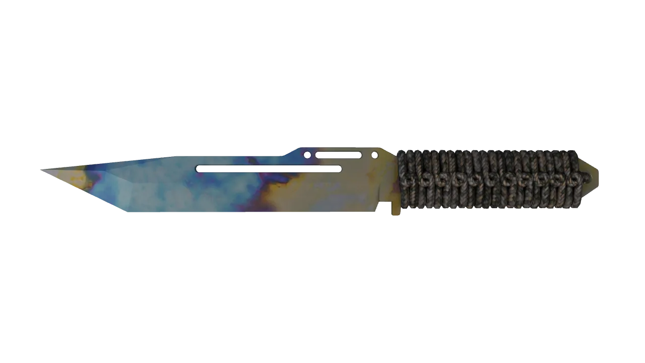 Paracord Knife | Case Hardened seed #262, front