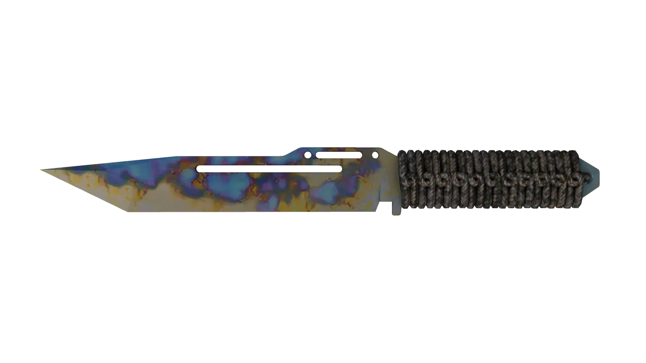Paracord Knife | Case Hardened seed #281, front