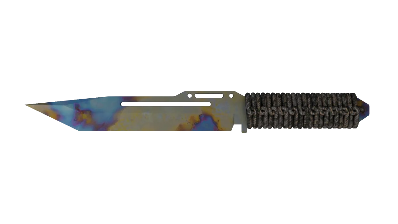 Paracord Knife | Case Hardened seed #286, front