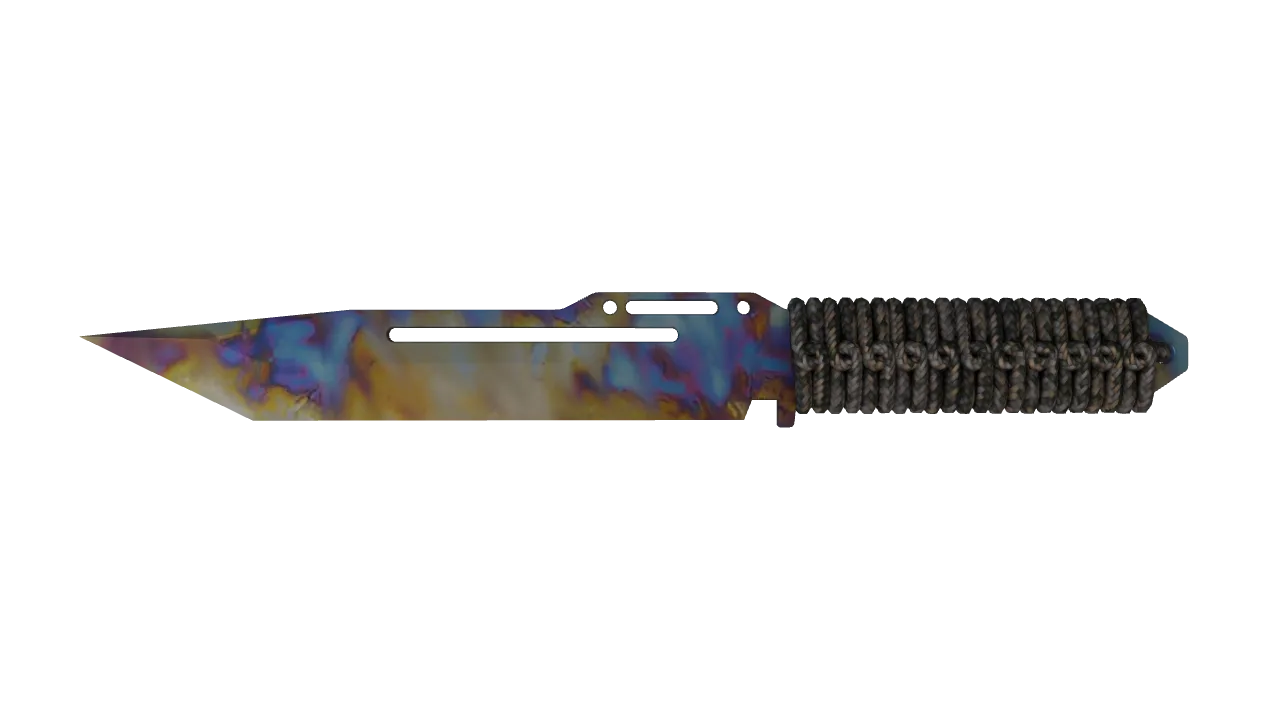 Paracord Knife | Case Hardened seed #288, front