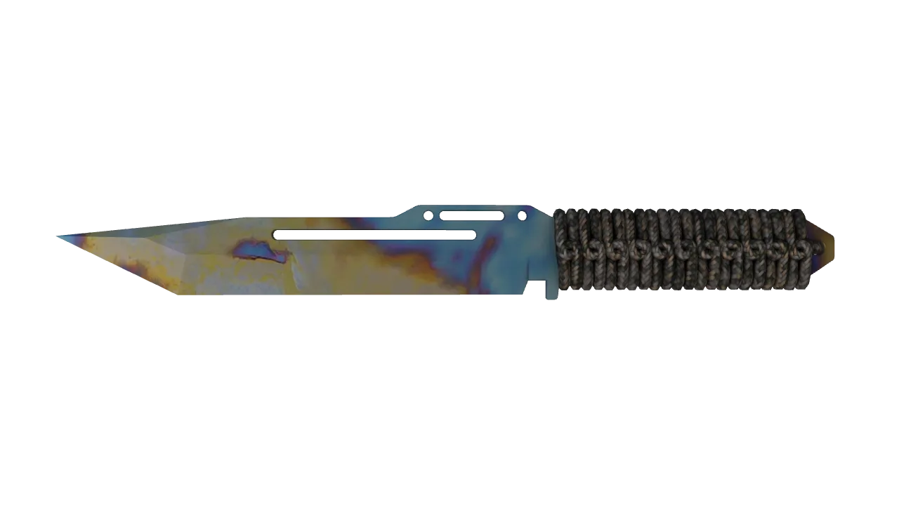 Paracord Knife | Case Hardened seed #292, front