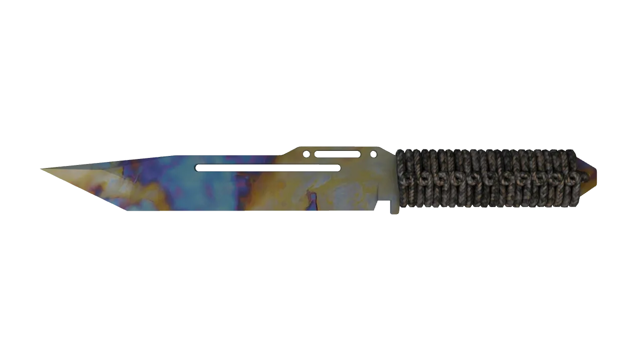 Paracord Knife | Case Hardened seed #298, front