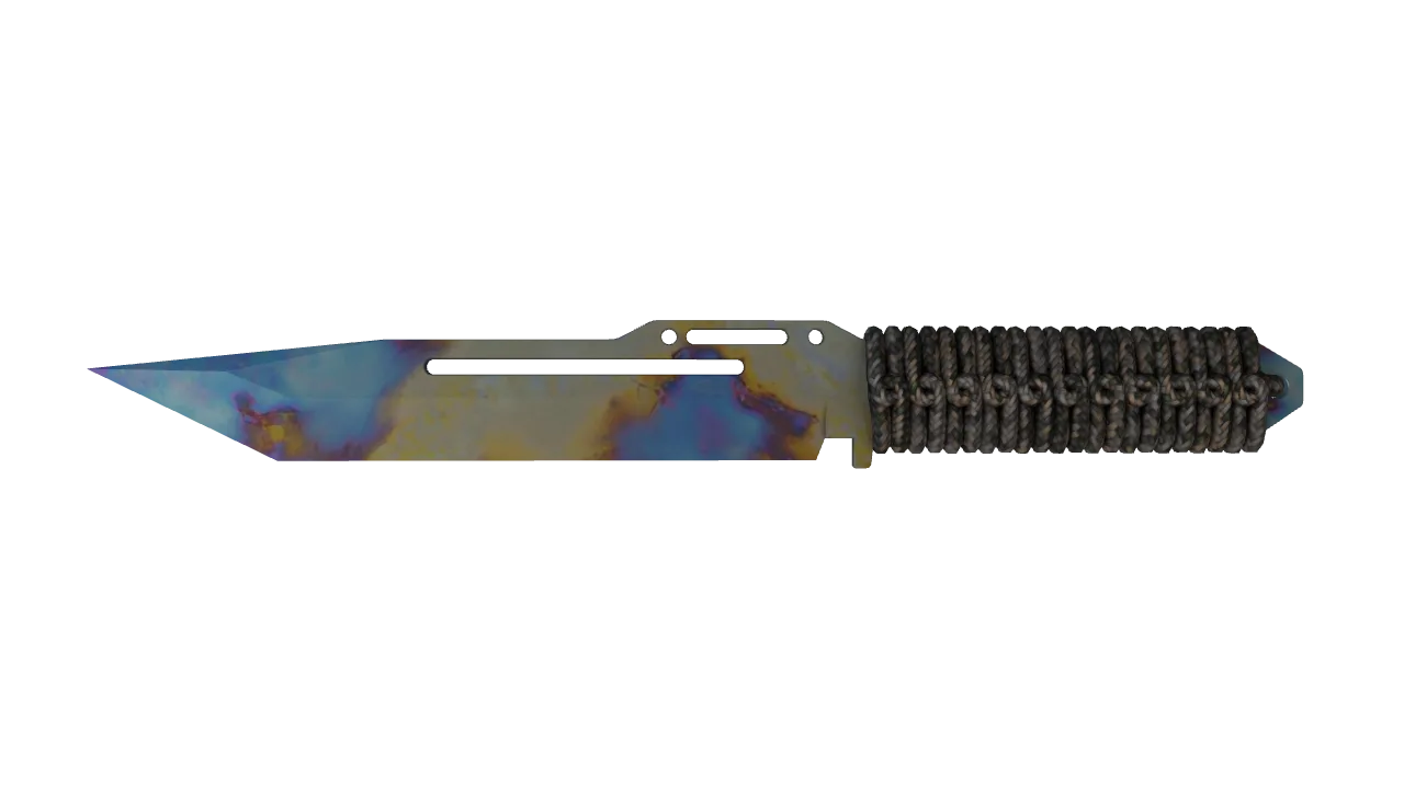 Paracord Knife | Case Hardened seed #325, front