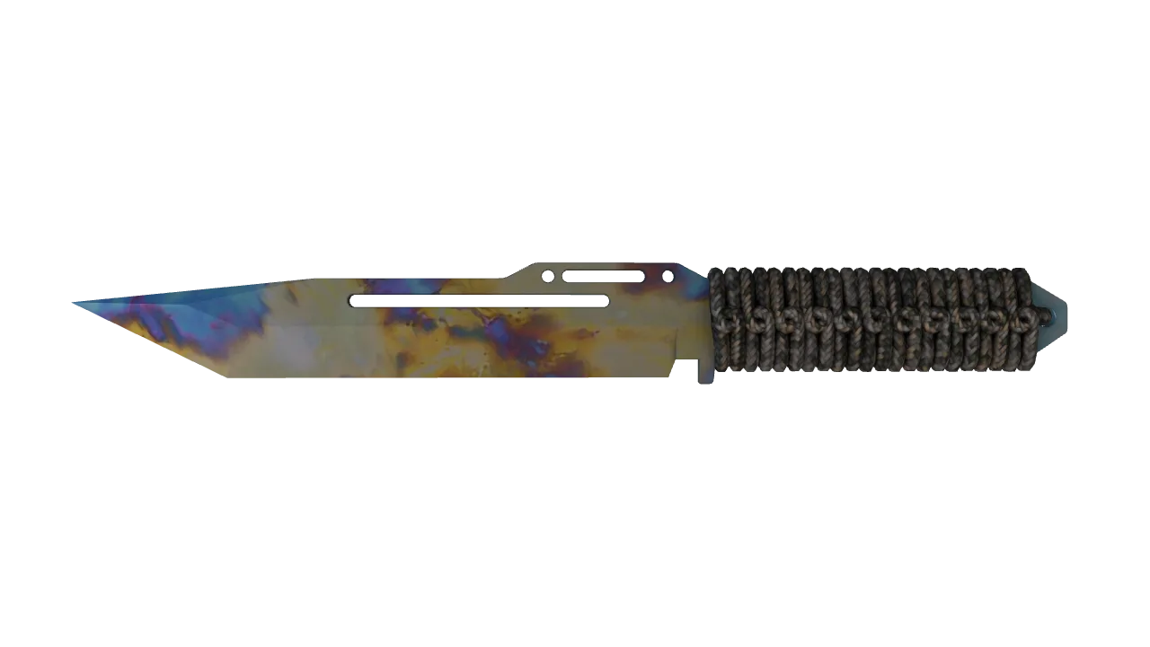 Paracord Knife | Case Hardened seed #349, front