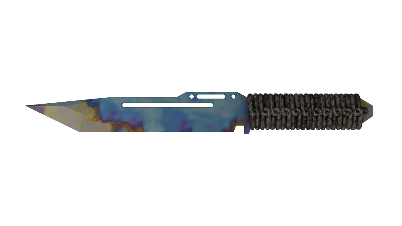 Paracord Knife | Case Hardened seed #351, front