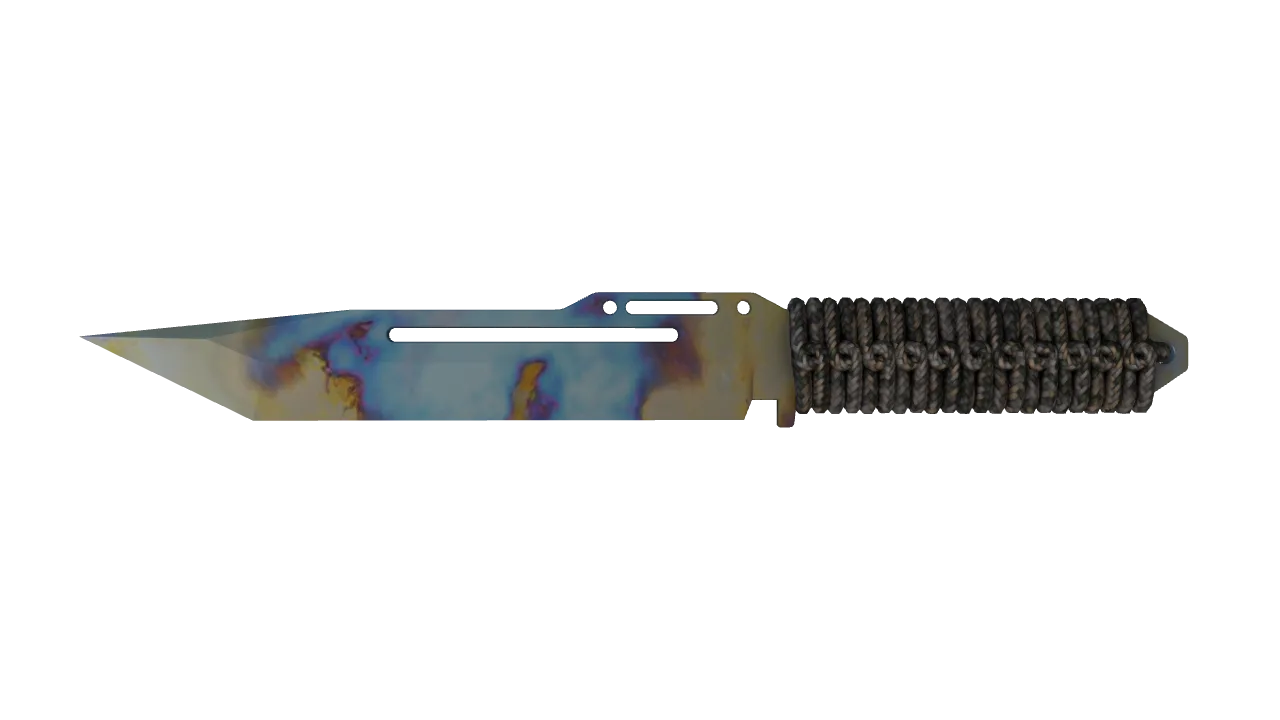 Paracord Knife | Case Hardened seed #372, front