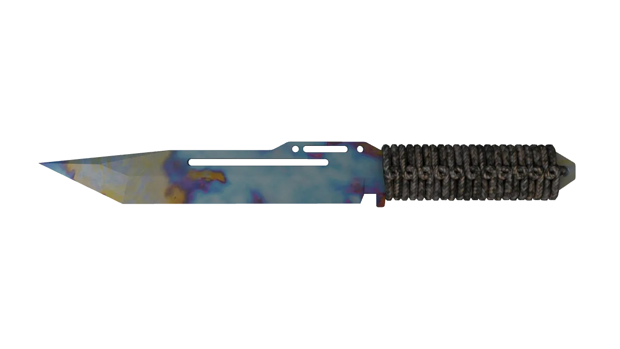 Paracord Knife | Case Hardened seed #374, front