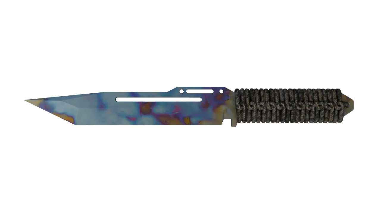 Paracord Knife | Case Hardened seed #383, front