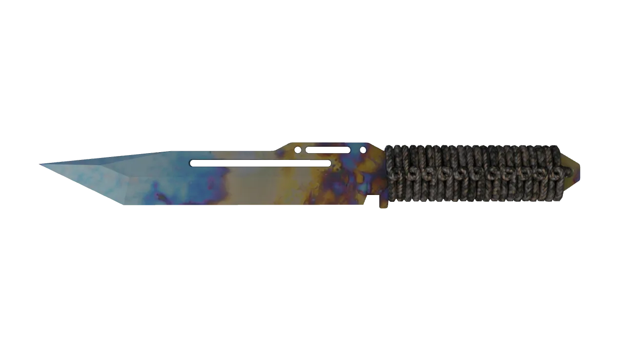 Paracord Knife | Case Hardened seed #387, front
