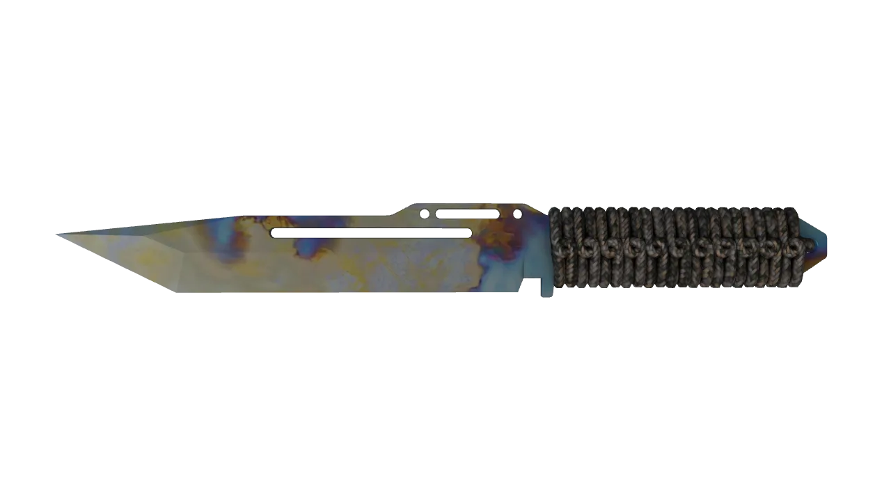 Paracord Knife | Case Hardened seed #393, front