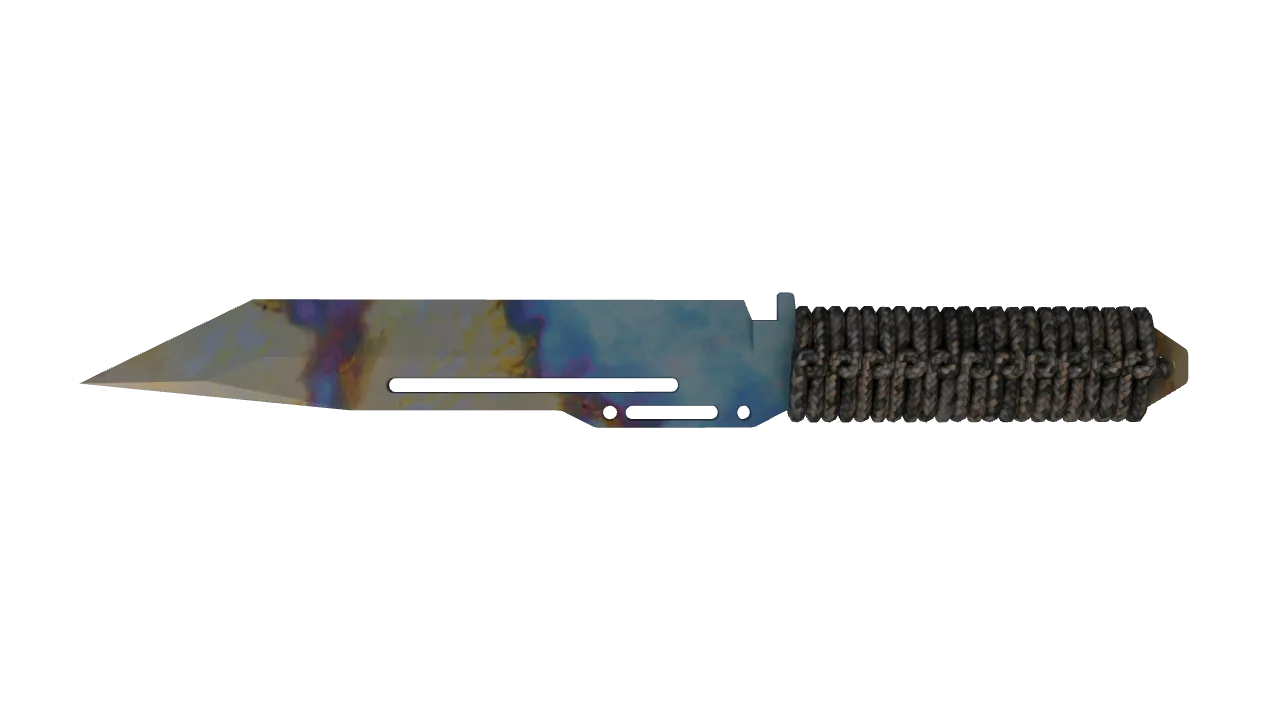 Paracord Knife | Case Hardened seed #400, back