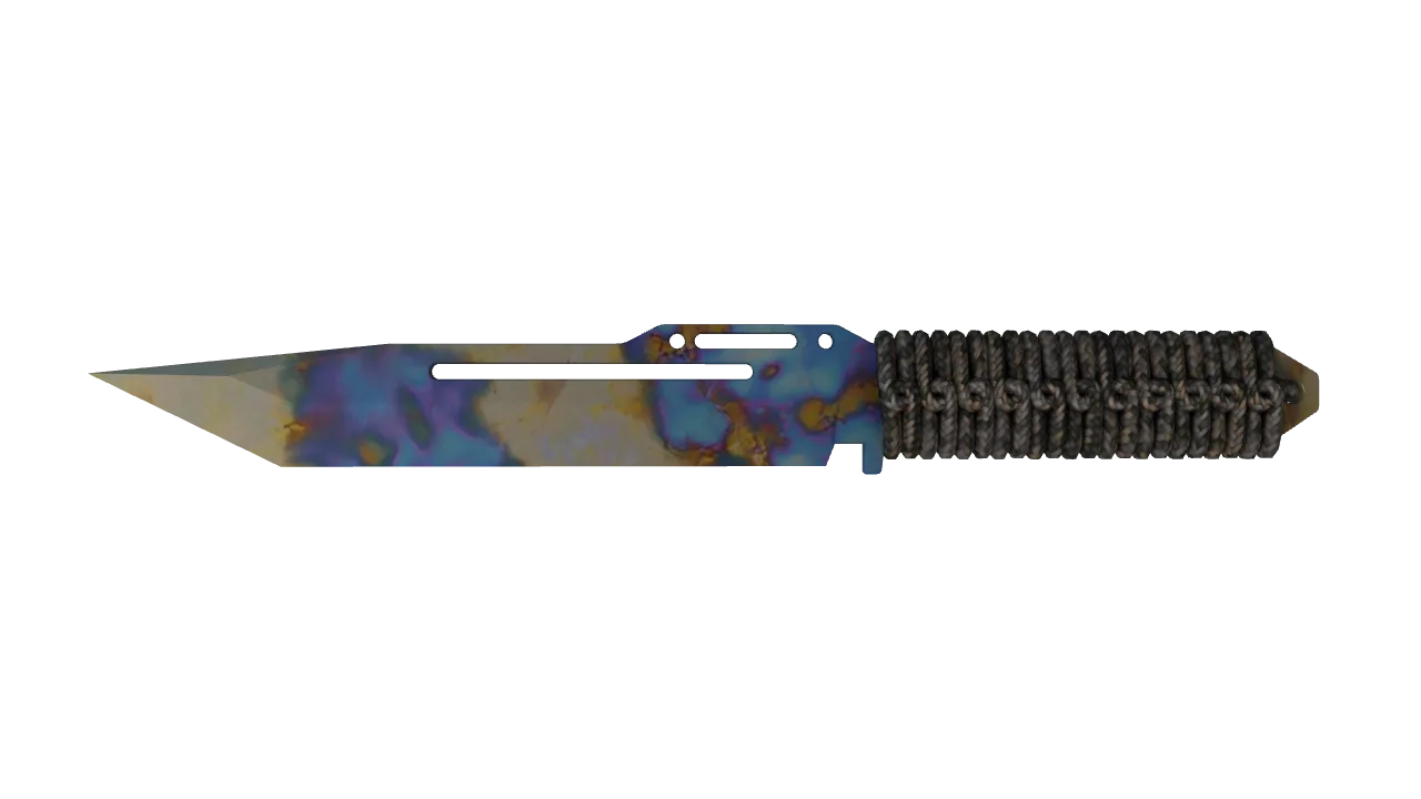Paracord Knife | Case Hardened seed #400, front