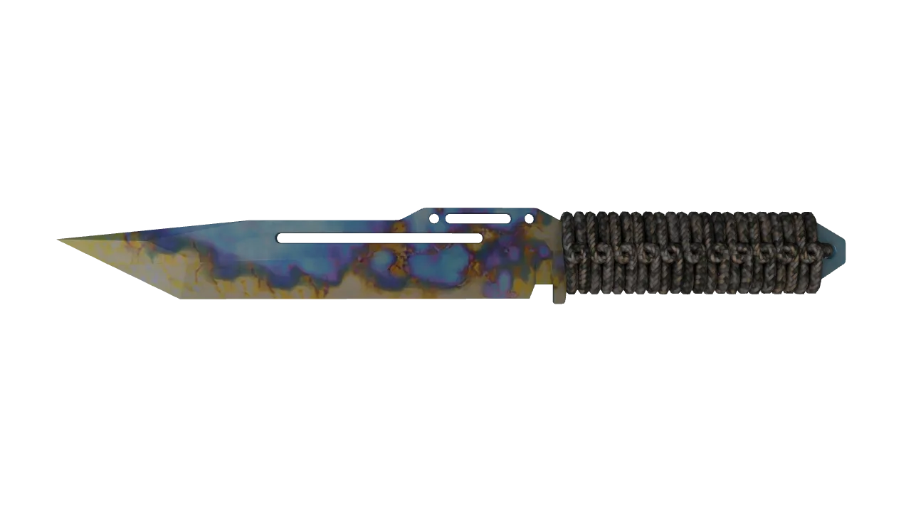 Paracord Knife | Case Hardened seed #403, front