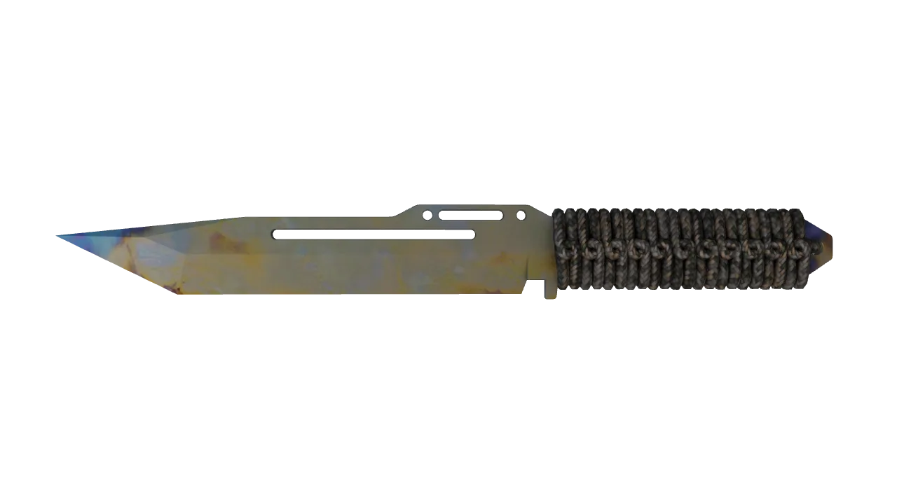 Paracord Knife | Case Hardened seed #417, front
