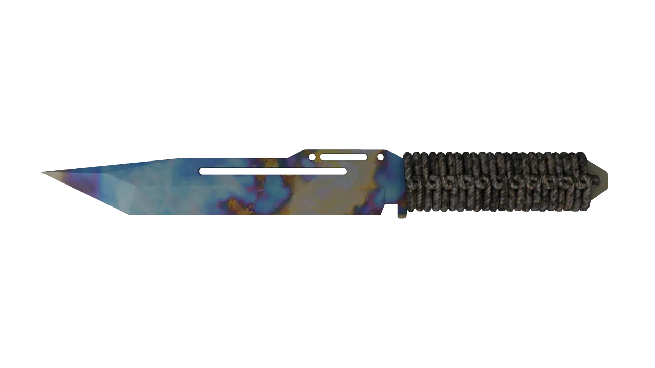 Paracord Knife | Case Hardened seed #429, front