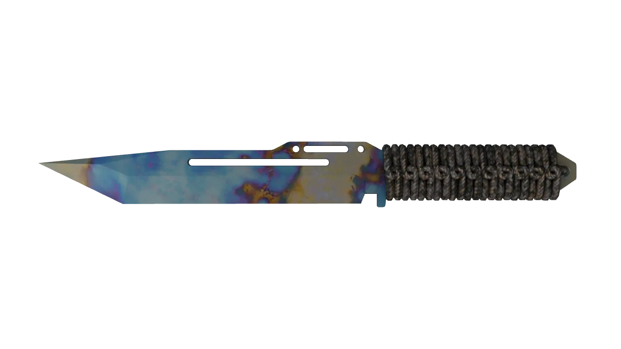 Paracord Knife | Case Hardened seed #442, front