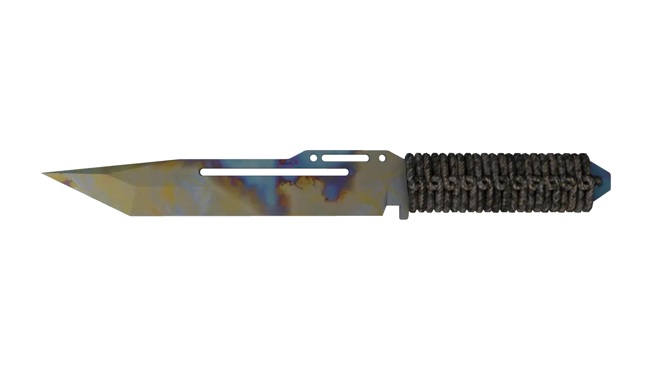 Paracord Knife | Case Hardened seed #449, front