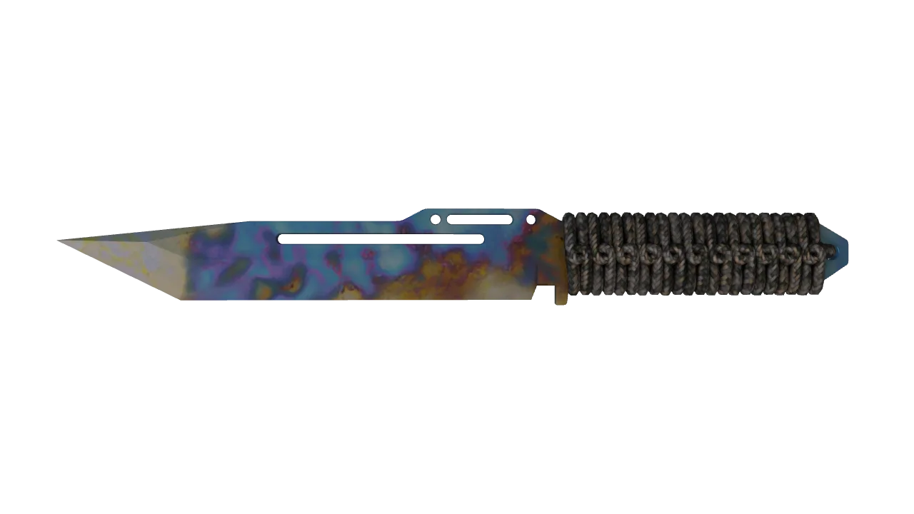 Paracord Knife | Case Hardened seed #462, front