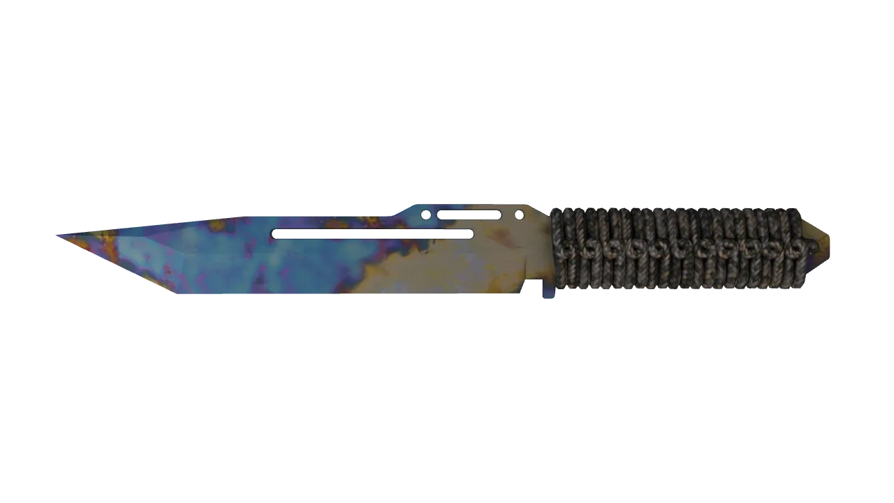 Paracord Knife | Case Hardened seed #502, front
