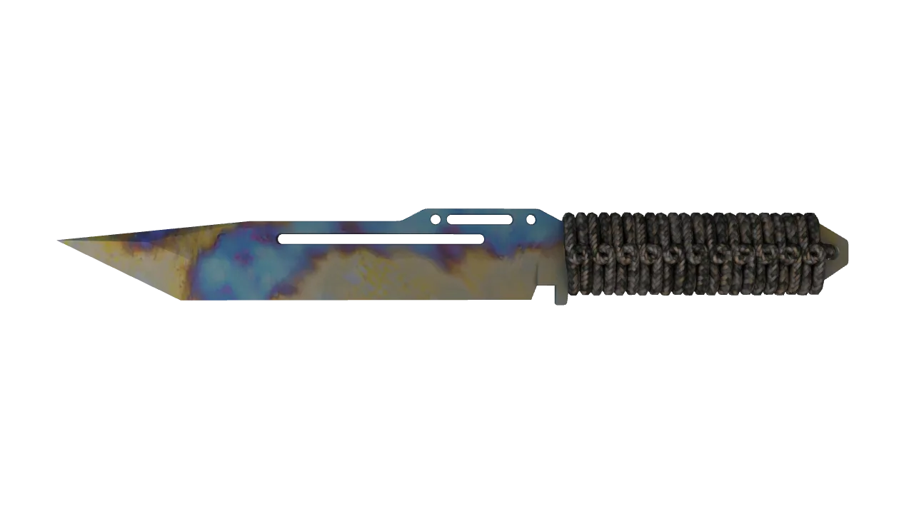 Paracord Knife | Case Hardened seed #503, front