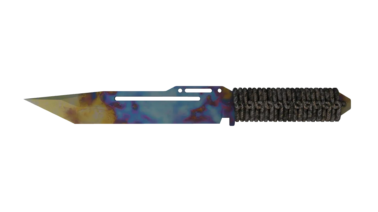 Paracord Knife | Case Hardened seed #504, front