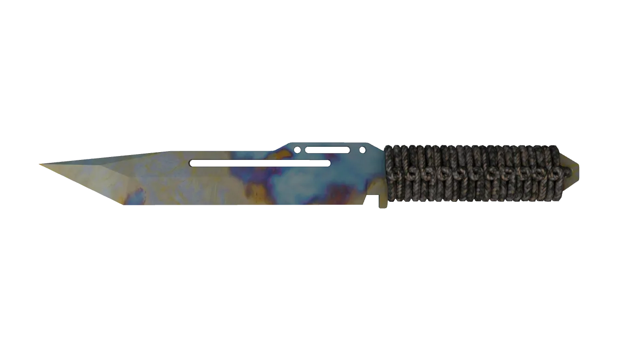 Paracord Knife | Case Hardened seed #507, front