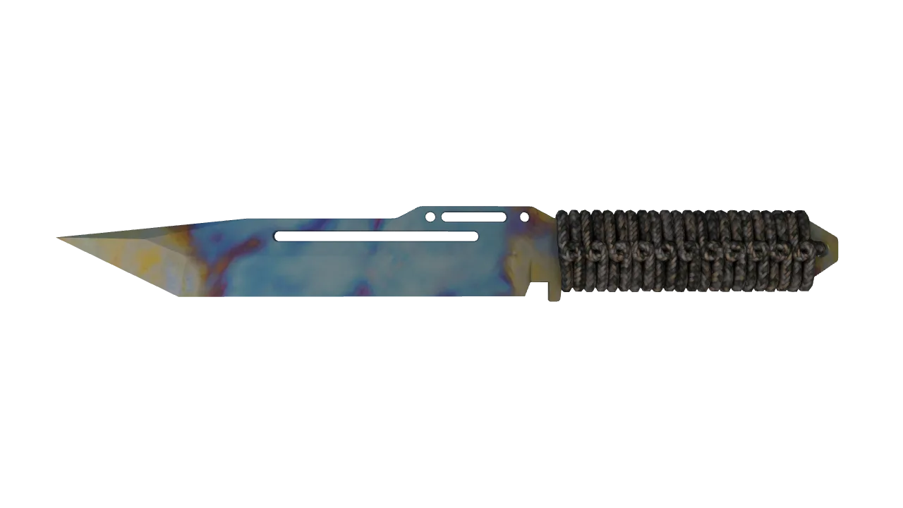 Paracord Knife | Case Hardened seed #516, front