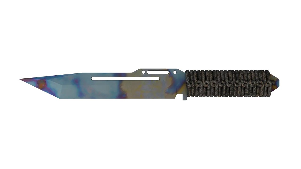 Paracord Knife | Case Hardened seed #525, front