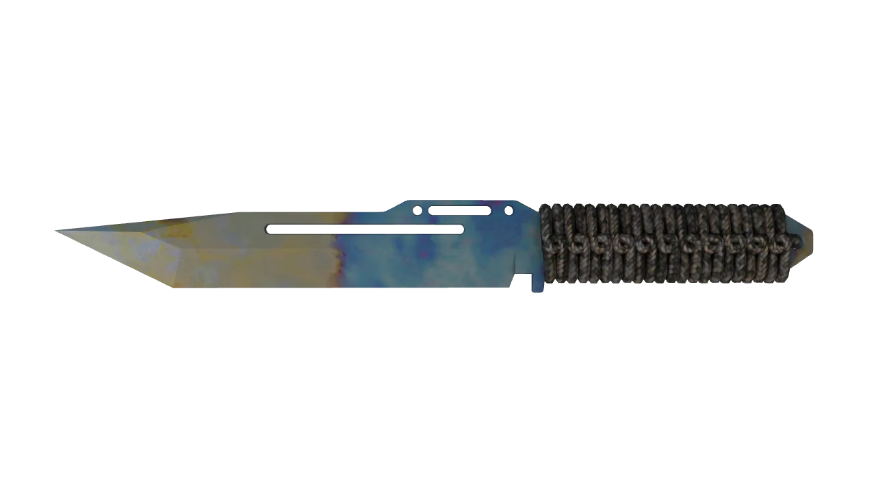 Paracord Knife | Case Hardened seed #528, front