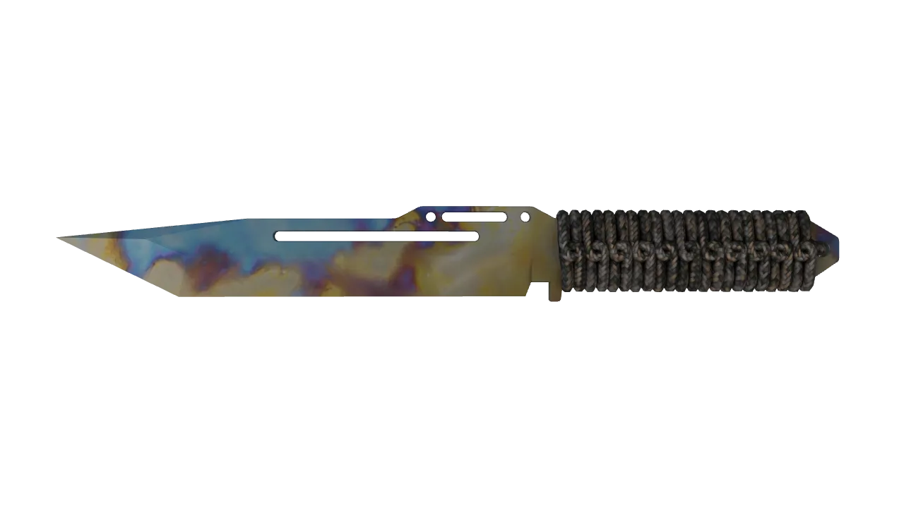 Paracord Knife | Case Hardened seed #529, front