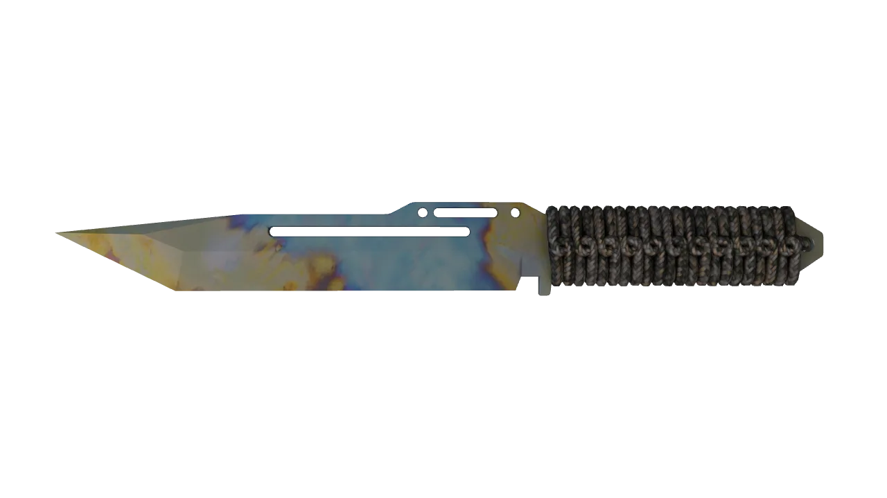 Paracord Knife | Case Hardened seed #533, front