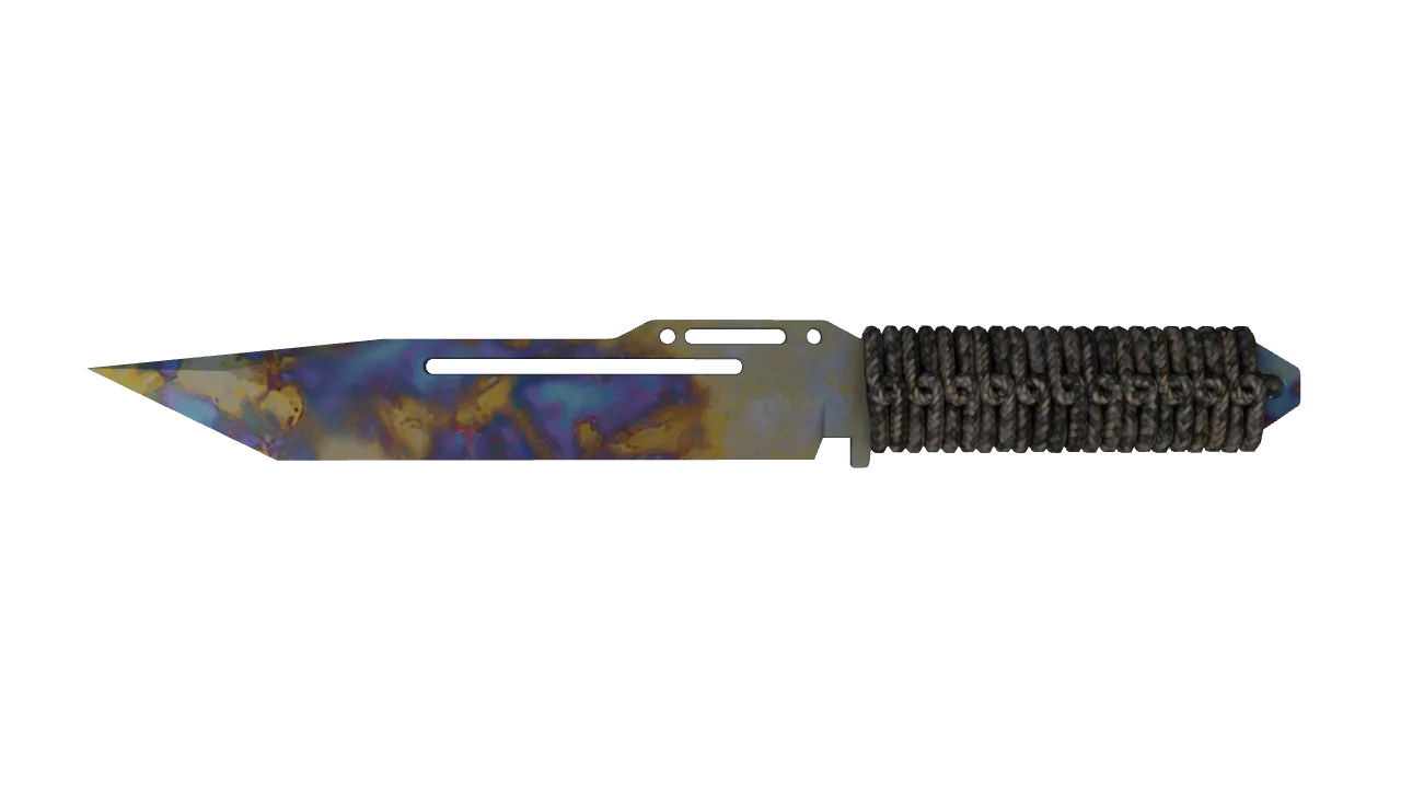 Paracord Knife | Case Hardened seed #537, front