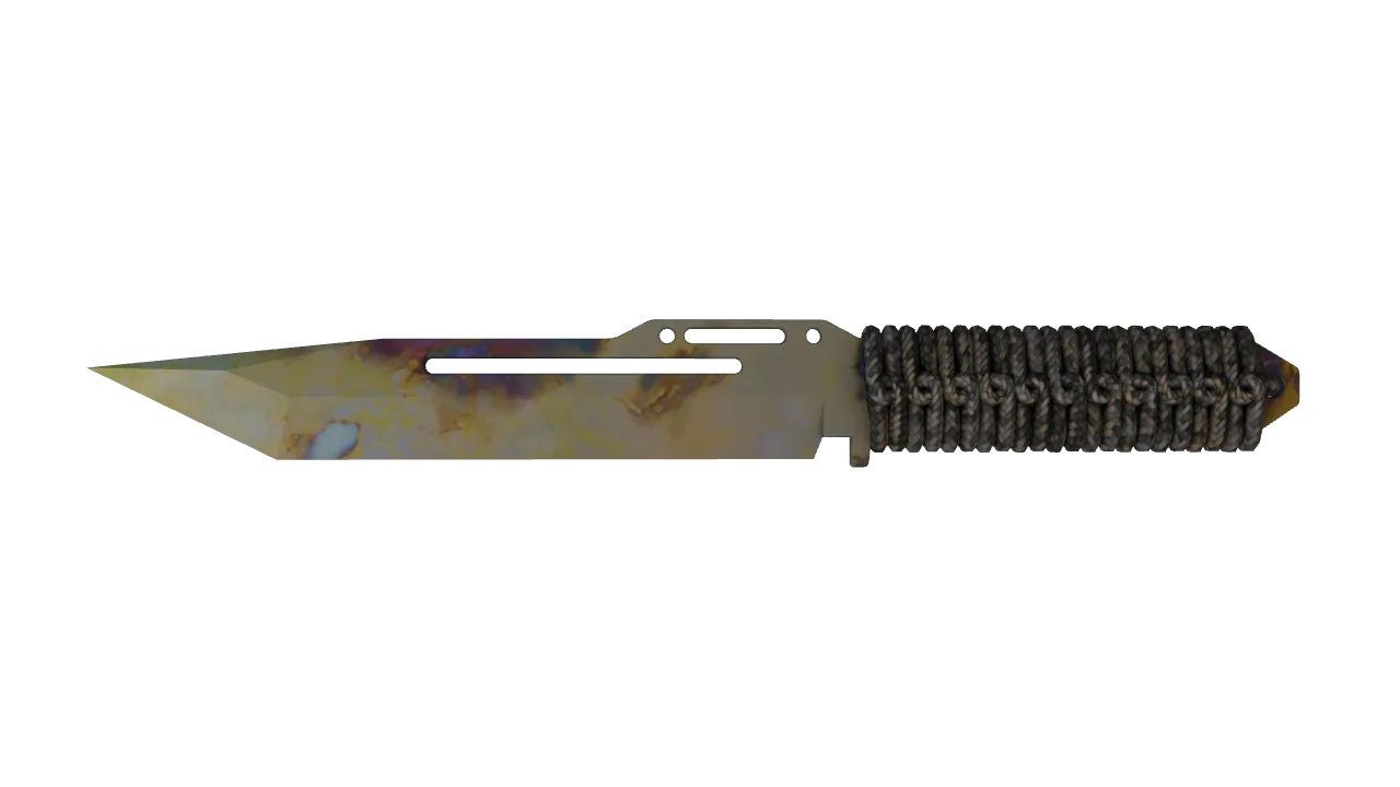 Paracord Knife | Case Hardened seed #551, front