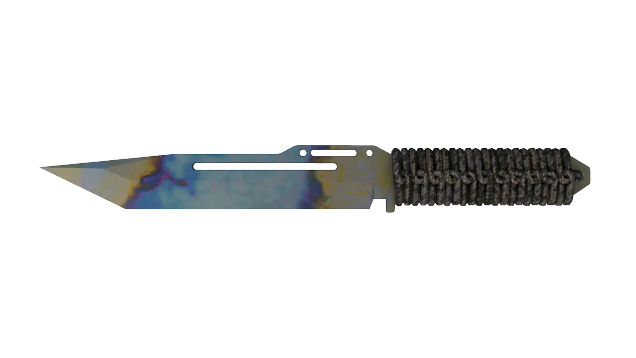 Paracord Knife | Case Hardened seed #556, front